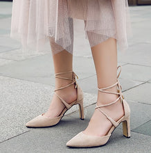 Petite Pointed Criss Cross Strap Heeled Sandals SS269