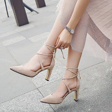 Petite Pointed Criss Cross Strap Heeled Sandals SS269
