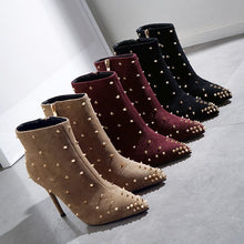 Petite Rockstud High Heeled Short Boots AP65