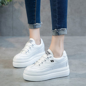 Petite Size 31 Thick Sole Lace Up Sneakers For Small Feet Women