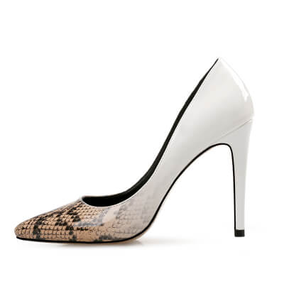 Petite Size Feet Heels US 1 Los Angeles LA-IRISIA BEIGE+WHITE