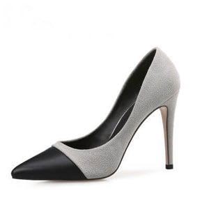 Petite Size Lady Heels Evening Shoes USA 1-FERNE GREY