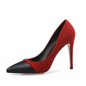 Petite Size Lady Heels Evening Shoes USA 3-FERNE RED
