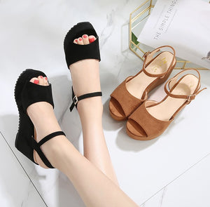 Petite Peep Wedge Shoes For Small Feet Ladies SS255