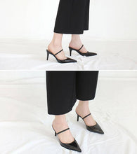 Petite Womens Pointed Toe Slip On Heel Sandals Small Size 1