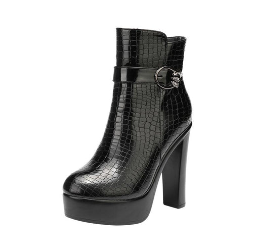 Platform Chunky High Heels For Small Feet DS297