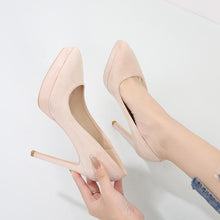 Platform High Heel Suede Pump Shoes GS236