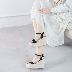 Platform Wedge Heel Sandals For Petite Feet Women SS79