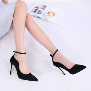 Pointed Ankle Strap Pump Shoes GS315
