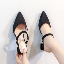 Pointed Slip On Suede Sandals For Petite Feet GS387