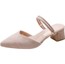 Pointed Slip On Suede Sandals For Petite Feet GS387