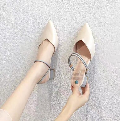 Pointy Block Heel Sandals For Small Feet GS168
