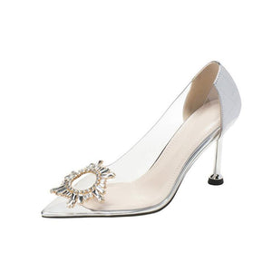 Pointy Clear High Heels GS247
