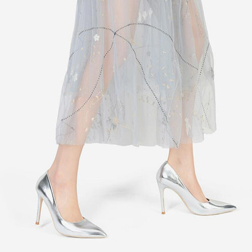 Pointy High Heel Pumps For Petite Feet GS170
