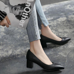 Petite Feet Chunky Heel Pump Shoes AS276