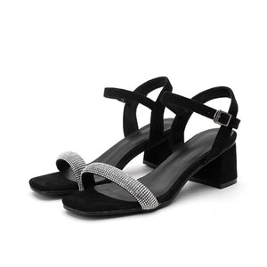 Rhinestone Strap Open Toe Sandals For Petite Feet ES33