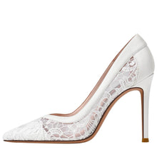 Silk Satin Lace Mesh Heels For Small Feet GS337
