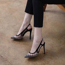 Slingback Lace Mesh Heels For Petite Feet ES11