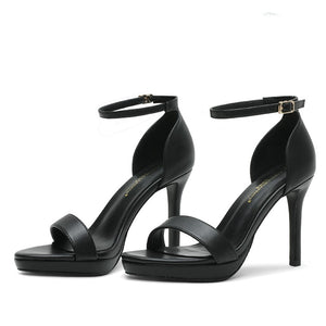 Small Feet Ankle Strap Open Toe Heels GS91