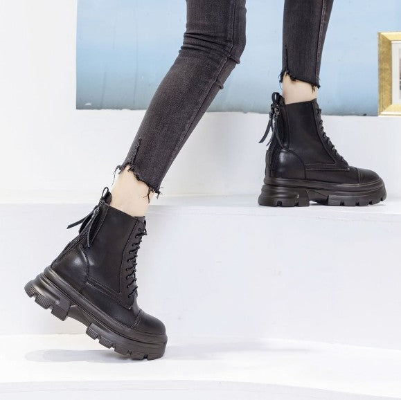 Small Feet Back Zipper Martin Boots DS162 - AstarShoes