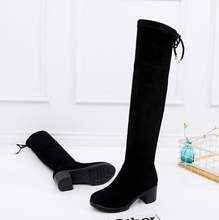 Small Feet Chunky Heel Long Boots DS101