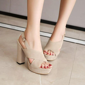Small Feet Chunky Heel Slingback Shoes GS161