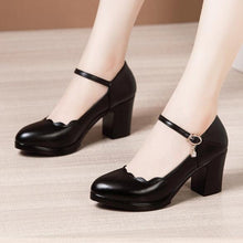 Small Feet Girls Block Heel Pump Shoes SS382