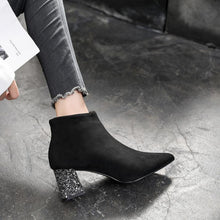 Small Feet Glitter Chunky Heel Boots GS217