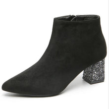Small Feet Glitter Chunky Heel Boots GS217