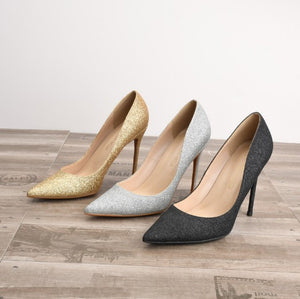 Women's Small Feet Glitter Heel Pumps DS68