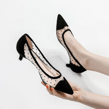 Small Feet Lace Mesh Pointy Heels DS250