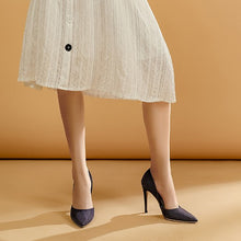 Small Feet Pointy Leather High Heel Shoes DS107