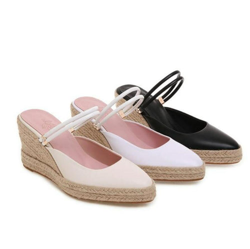 Small Feet Pointy Strap Wedge Heels GS180