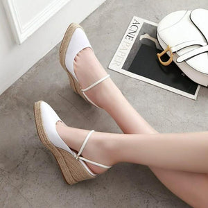Small Feet Pointy Strap Wedge Heels GS180