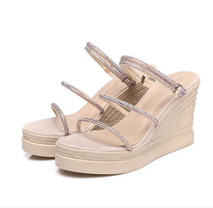 Women's Small Feet Rockstud Strap Open Toe Wedge Sandals SS20