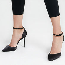 Small Feet Silk Satin Ankle Strap Heels GS57
