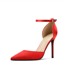 Small Feet Silk Satin Ankle Strap Heels GS57