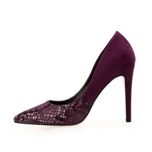 Small Feet Snake Print Toe Suede Heels GS32