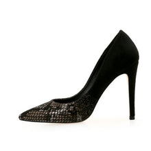Small Feet Snake Print Toe Suede Heels GS32