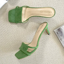 Small Feet Suede Open Toe Heels DS133