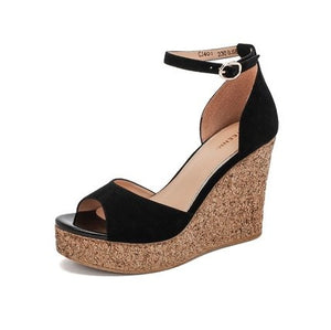 Small Feet Womens Suede Wedge Heels DS279