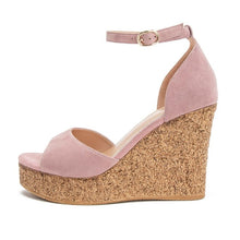 Small Feet Womens Suede Wedge Heels DS279