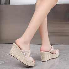 Small Open Toe Suede Wedge Sandals GS369