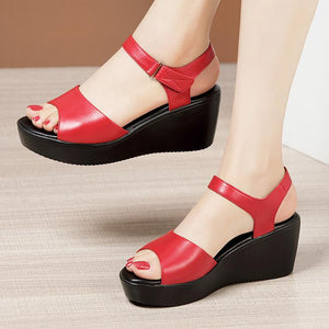 Small Peep Wedge Heeled Sandals GS188