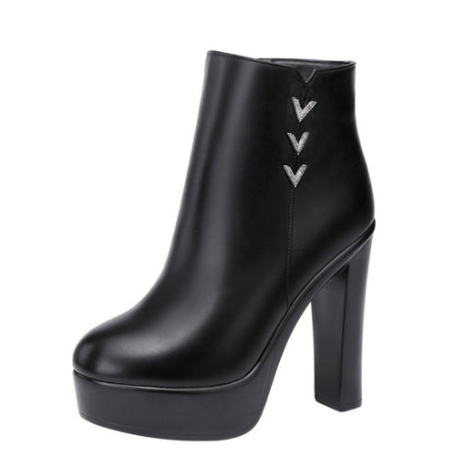 Small Platform High Heel Short Boots DS379
