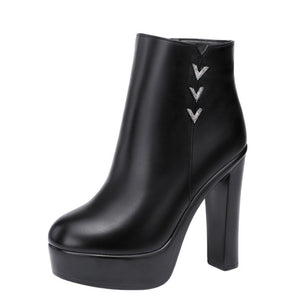 Small Platform High Heel Short Boots DS379