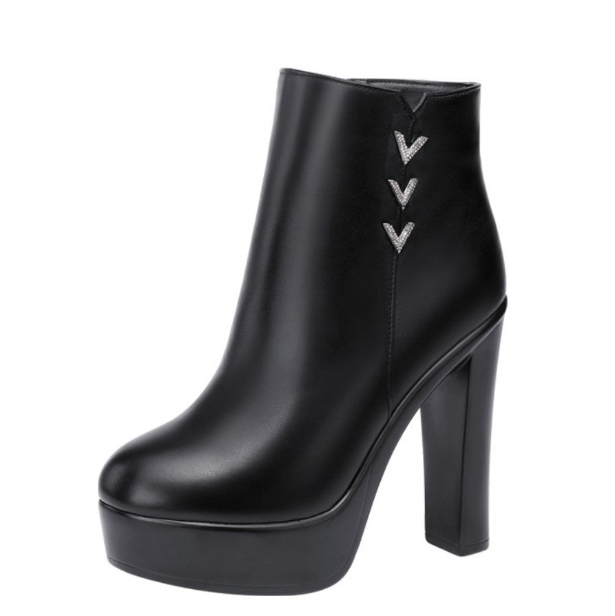 Small Platform High Heel Short Boots DS379