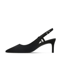 Small Pointed Mid Heel Slingback Suede Heels ES59