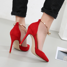 Small Pointy Ankle Strap Heeled Shoes DS320