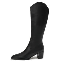 Small Pointy Cowgirl Leather Long Boots DS328